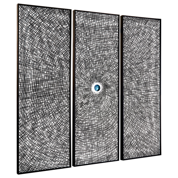 Modello Circle Wall Art with Wood Carving Design