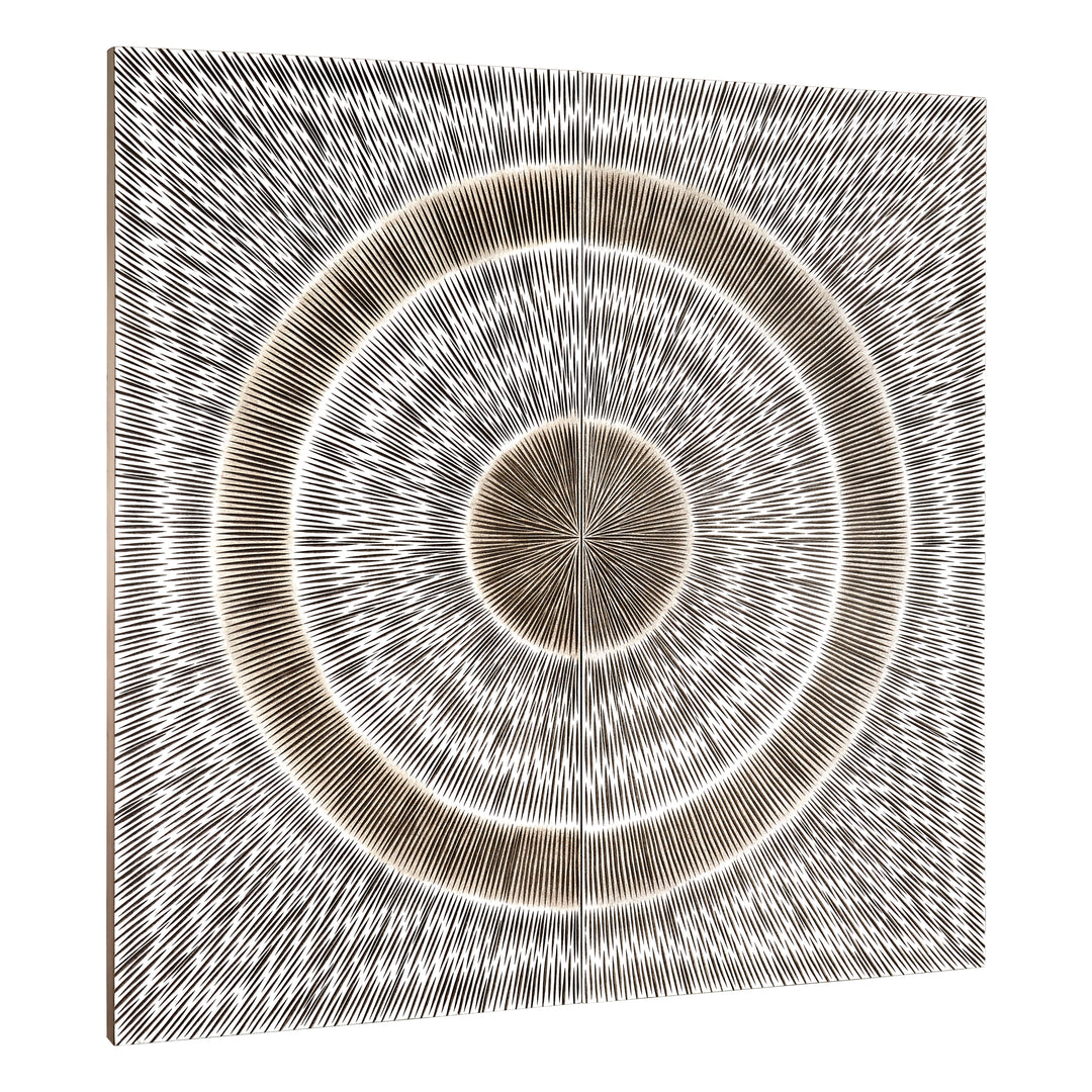 Modello Wall Art with Silver Wood Carving Design