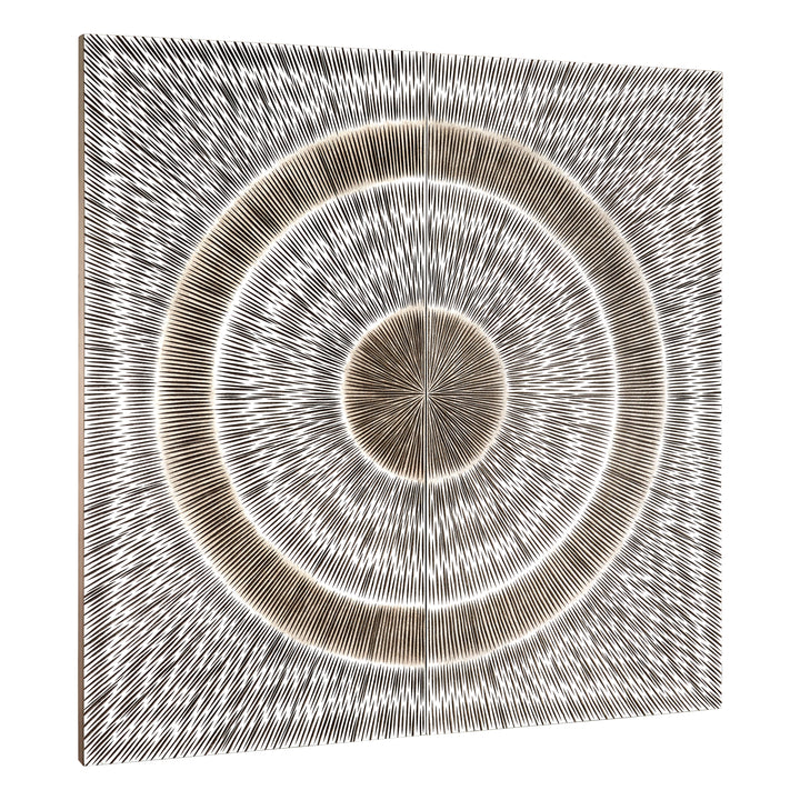 Modello Wall Art with Silver Wood Carving Design