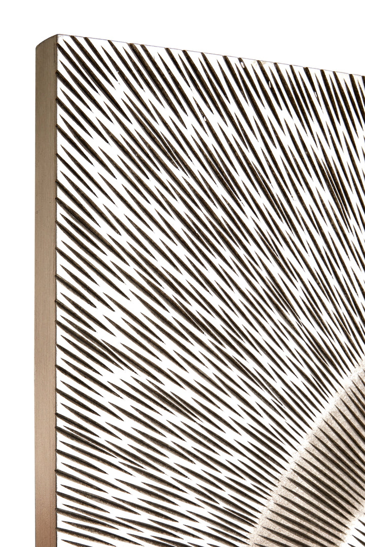 Modello Wall Art with Silver Wood Carving Design