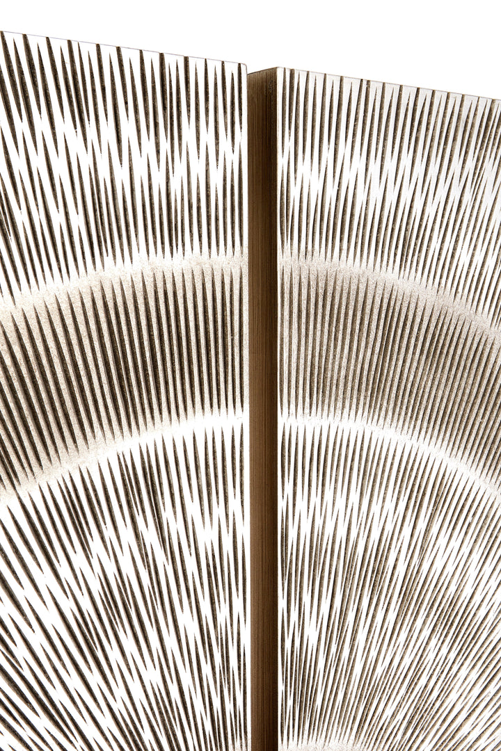 Modello Wall Art with Silver Wood Carving Design