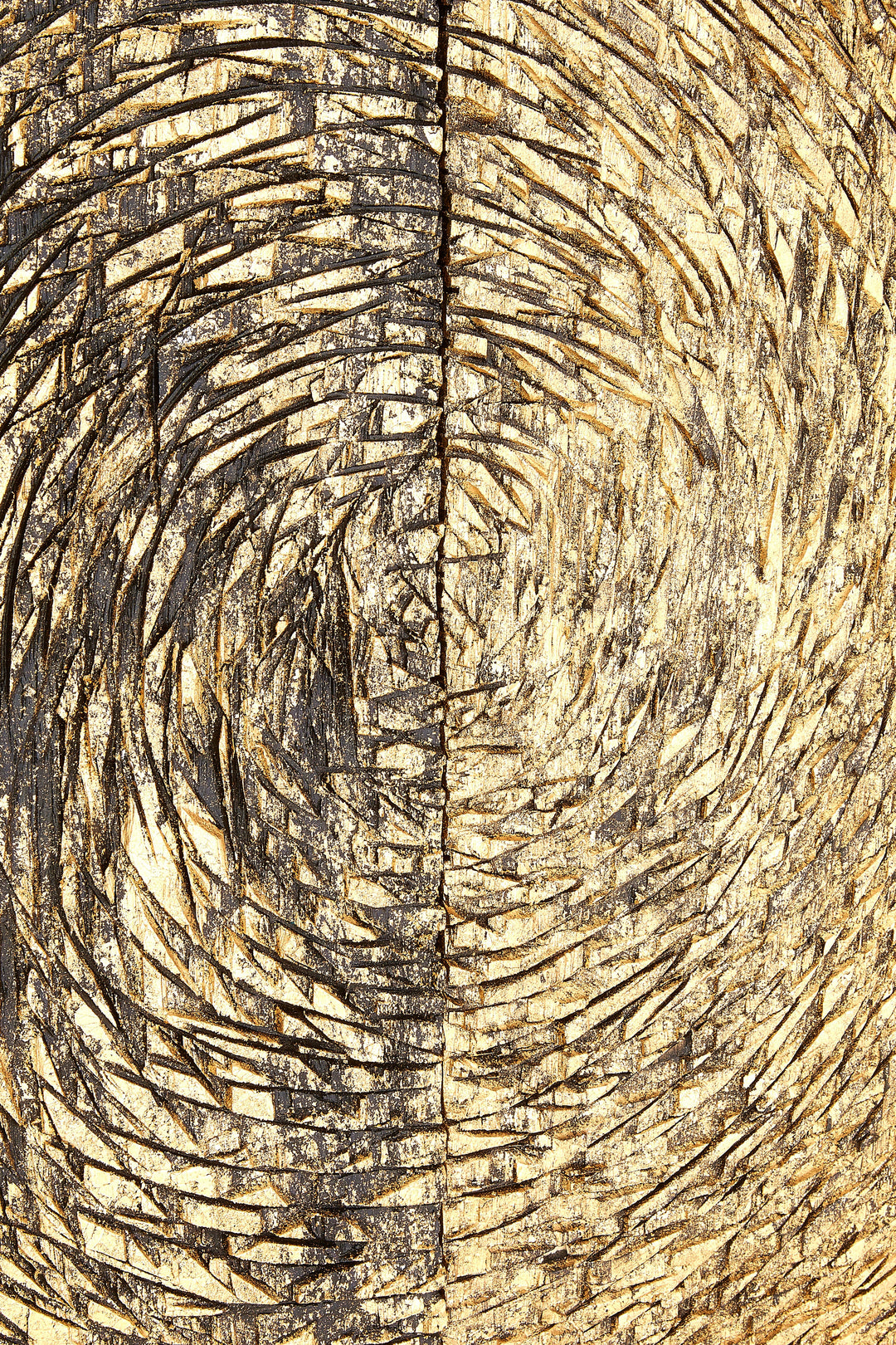 Modello Wall Art with Wood Carving in Gold Finish