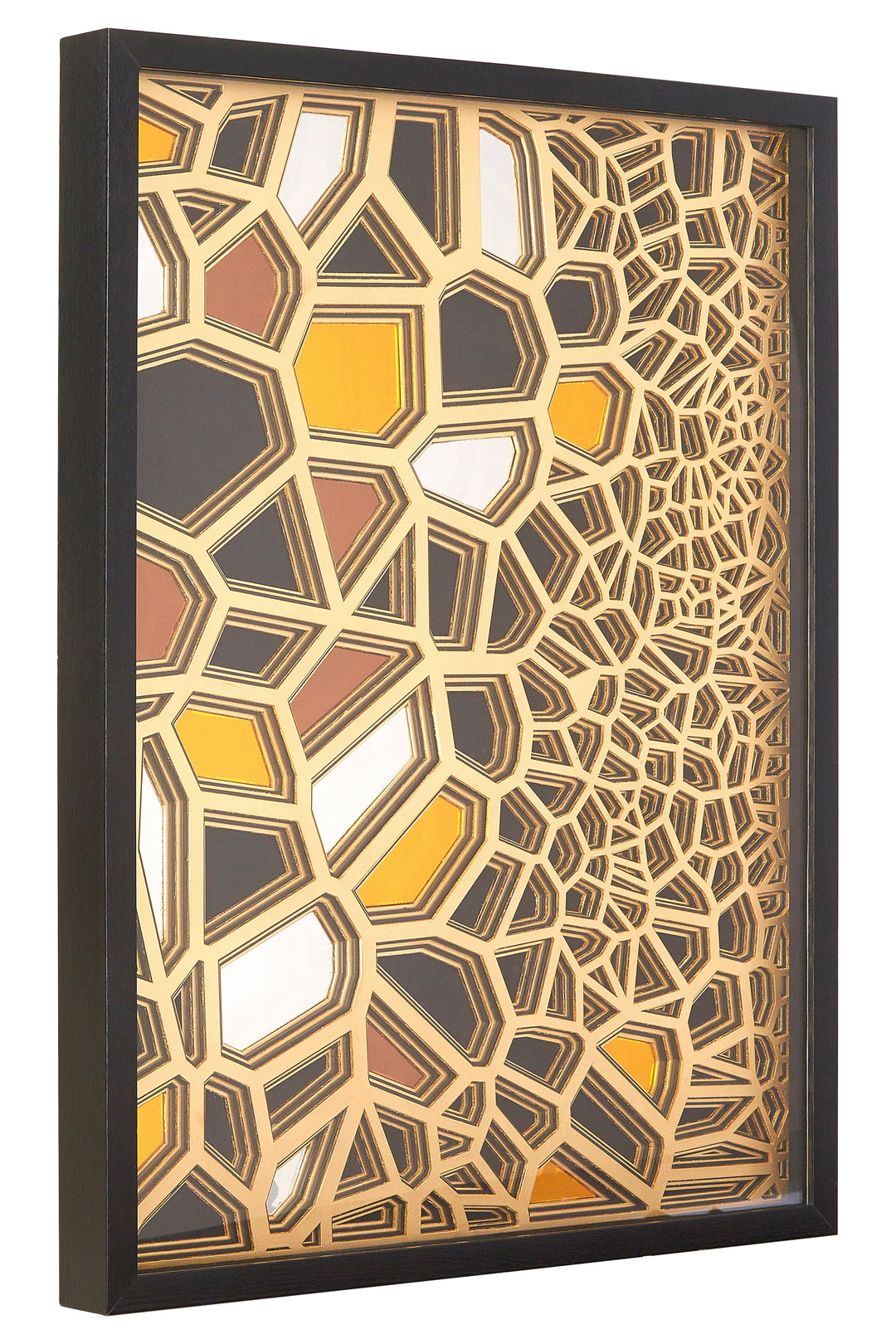 Modello Paper Sculpture Wall Art in Gold and Black