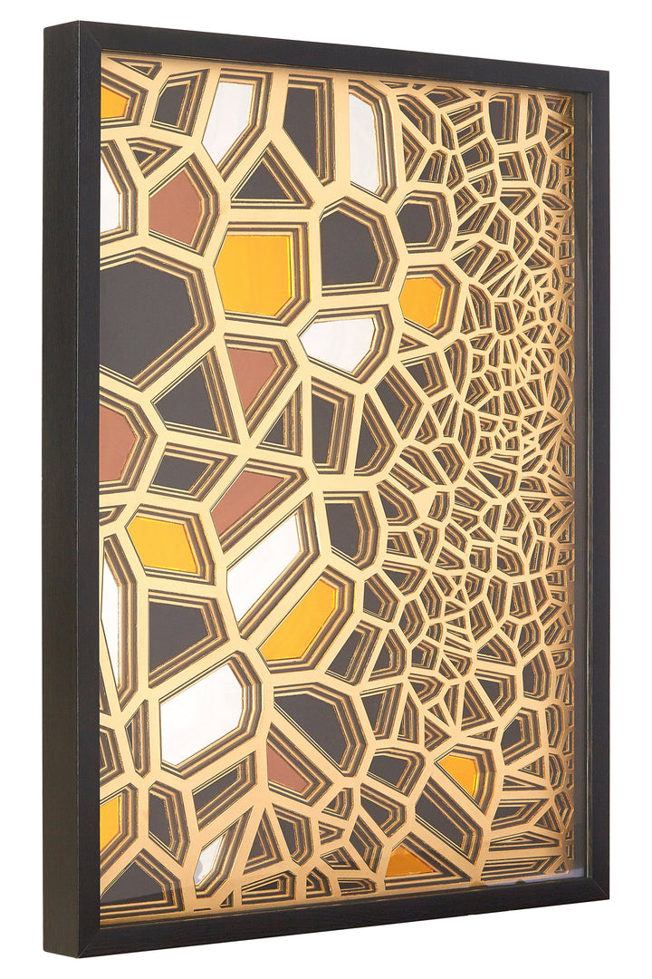 Modello Paper Sculpture Wall Art in Gold and Black
