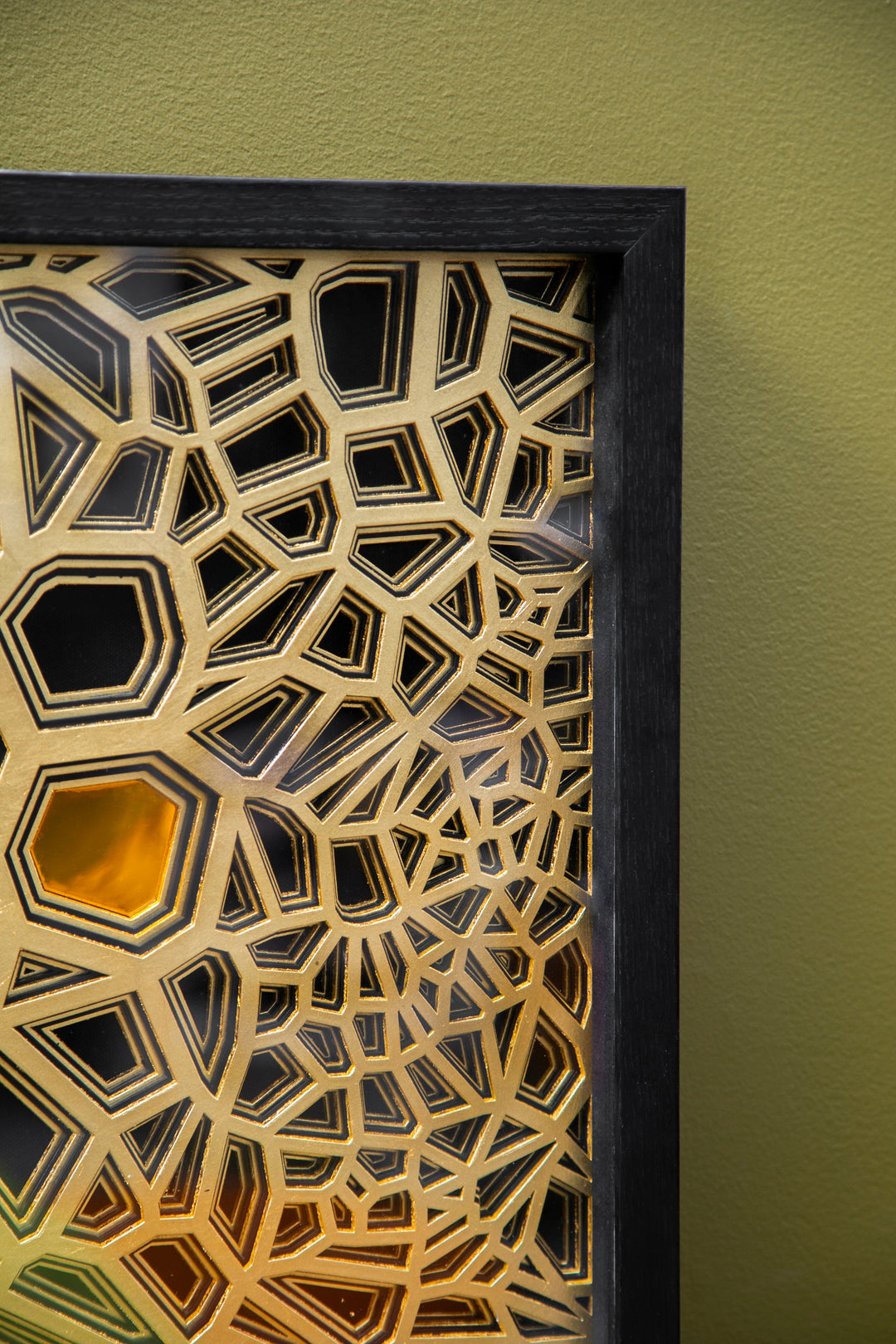 Modello Paper Sculpture Wall Art in Gold and Black