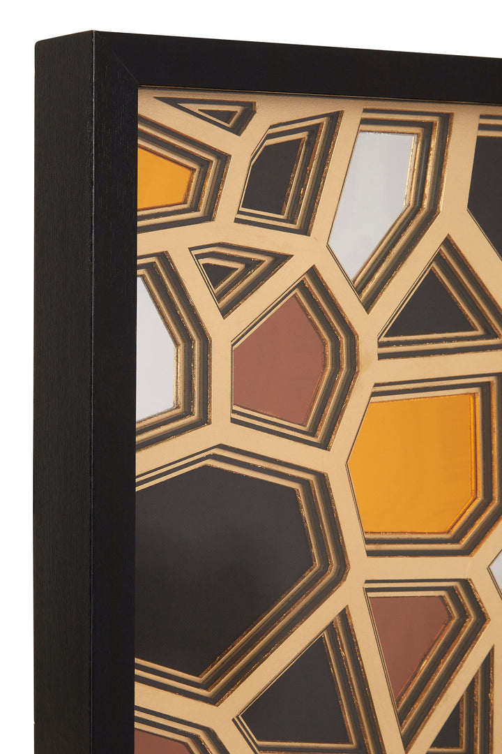 Modello Paper Sculpture Wall Art in Gold and Black