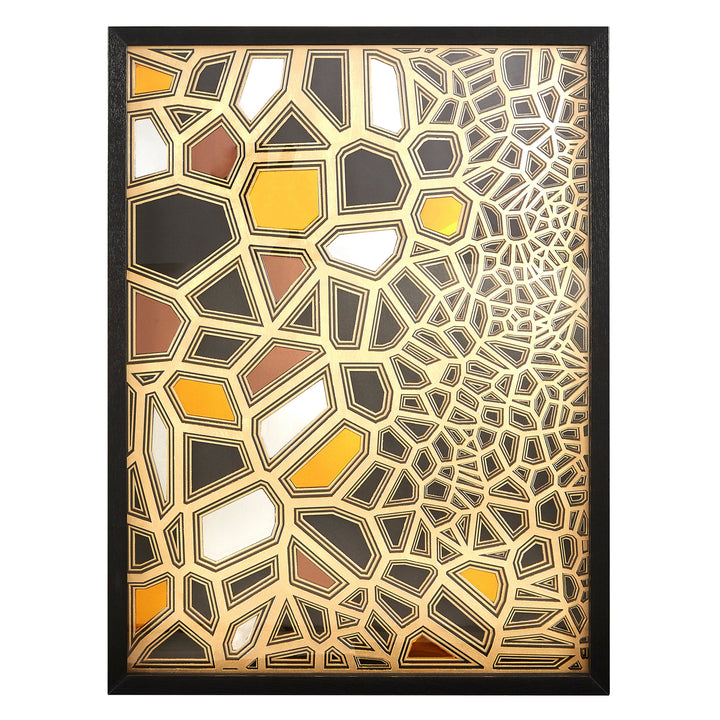 Modello Paper Sculpture Wall Art in Gold and Black