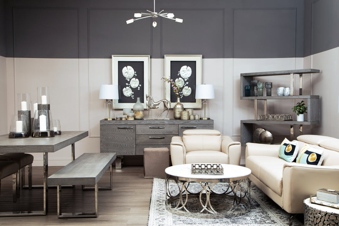 Nason Silver Leaf Design Wall Art with Wooden Frame