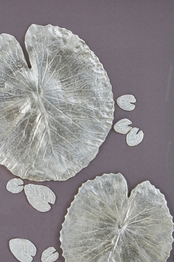 Nason Silver Leaf Design Wall Art with Wooden Frame