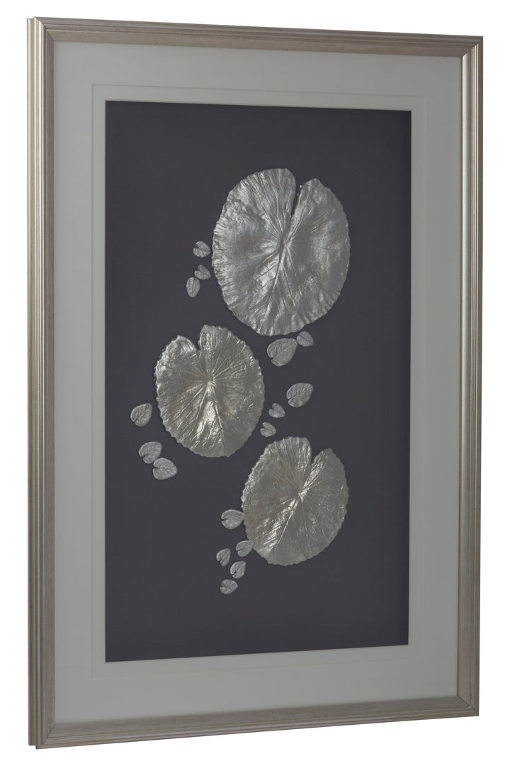 Nason Silver Leaf Design Wall Art with Frame