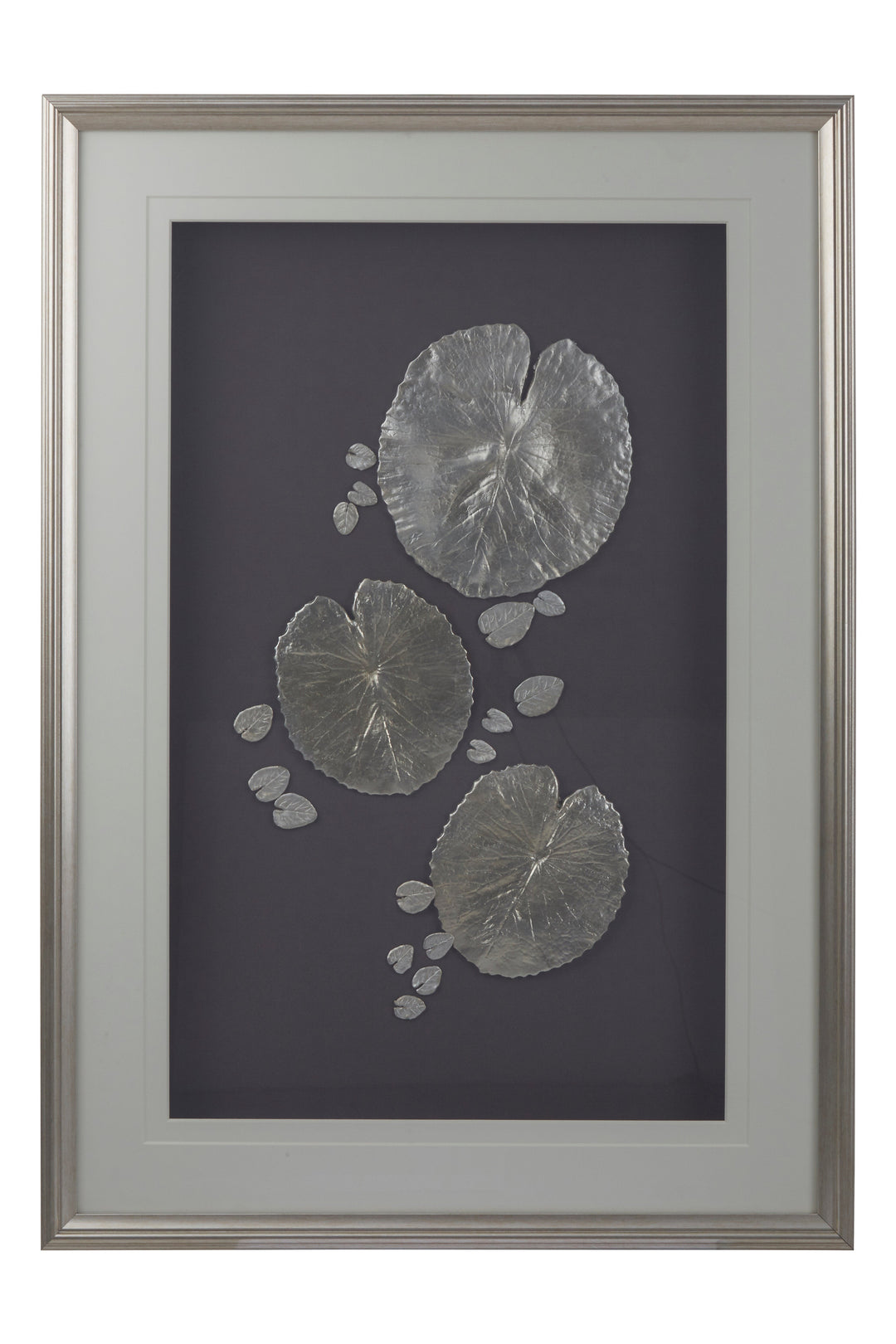 Nason Silver Leaf Design Wall Art with Frame