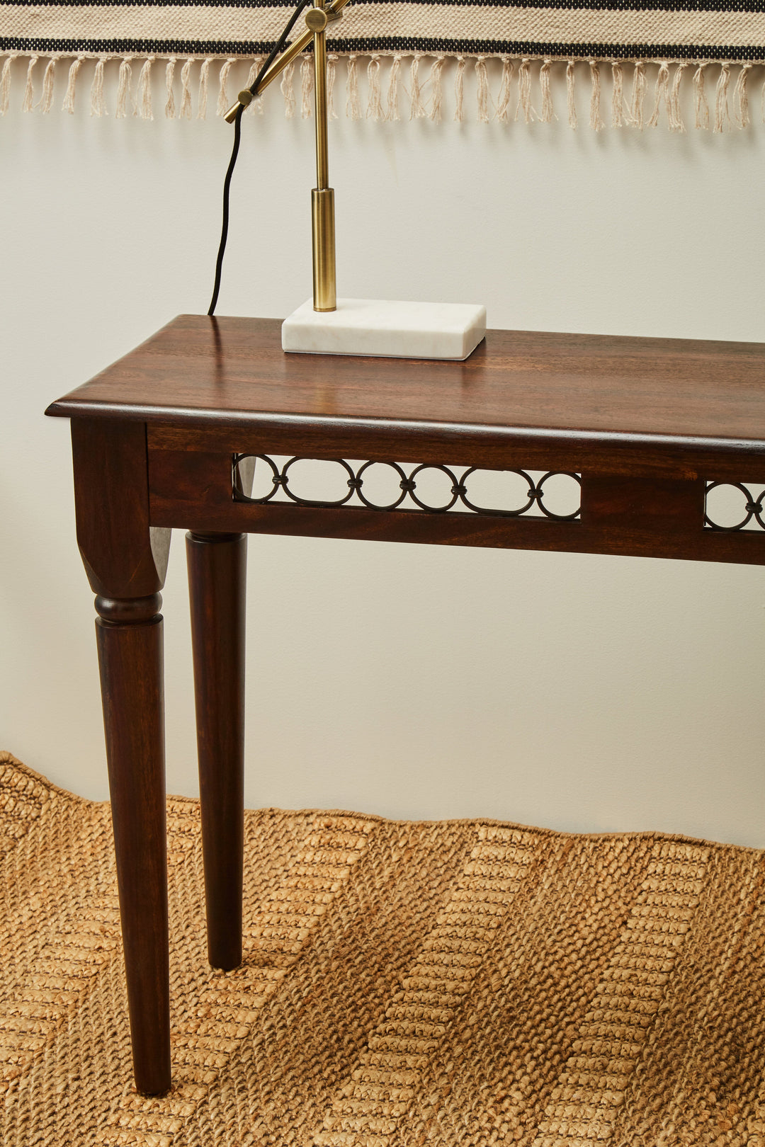 Srina Console Table in Dark Sheesham Wood