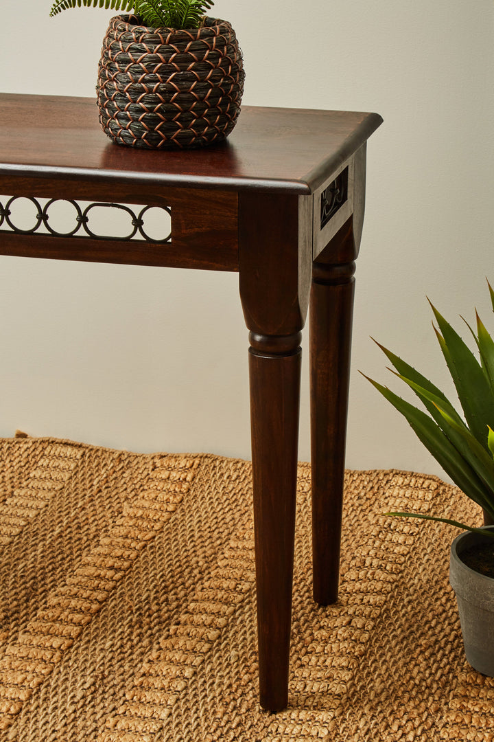 Srina Console Table in Dark Sheesham Wood