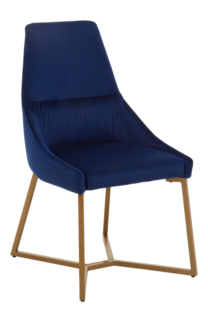Vieste Midnight Blue Velvet Dining Chair