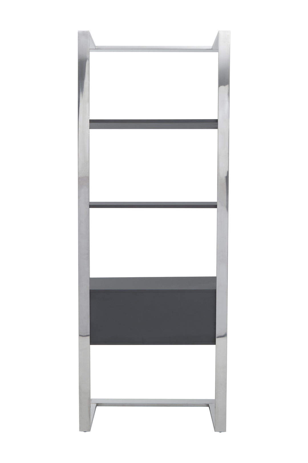 Genoa Shelf Unit in High Gloss Grey Finish