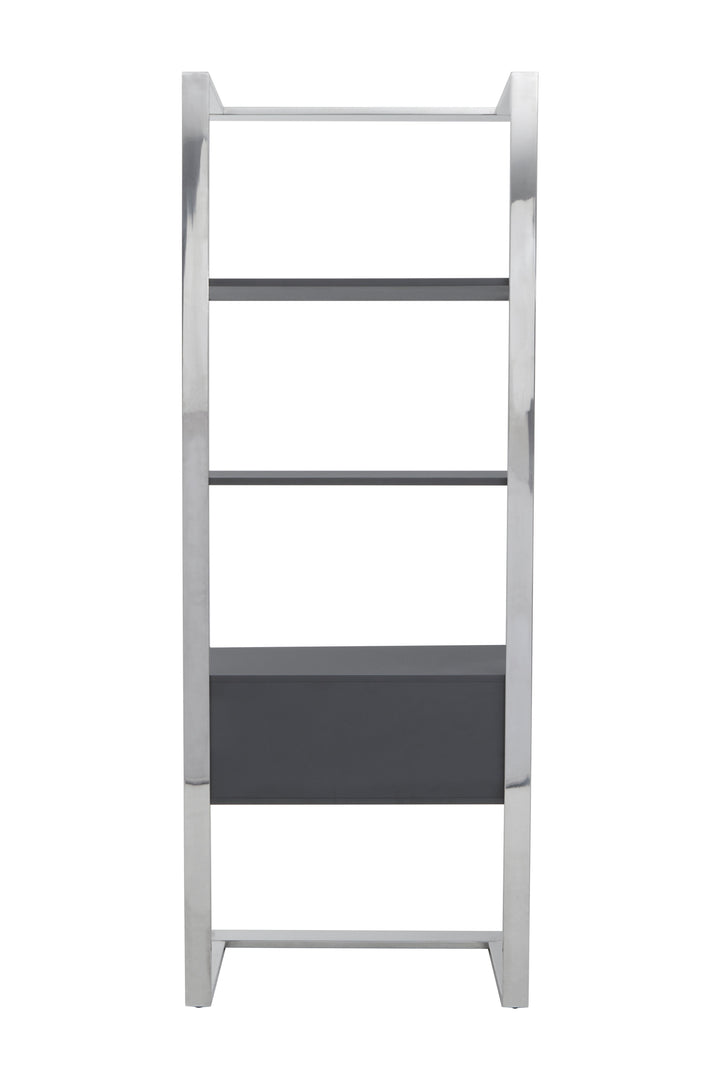 Genoa Shelf Unit in High Gloss Grey Finish