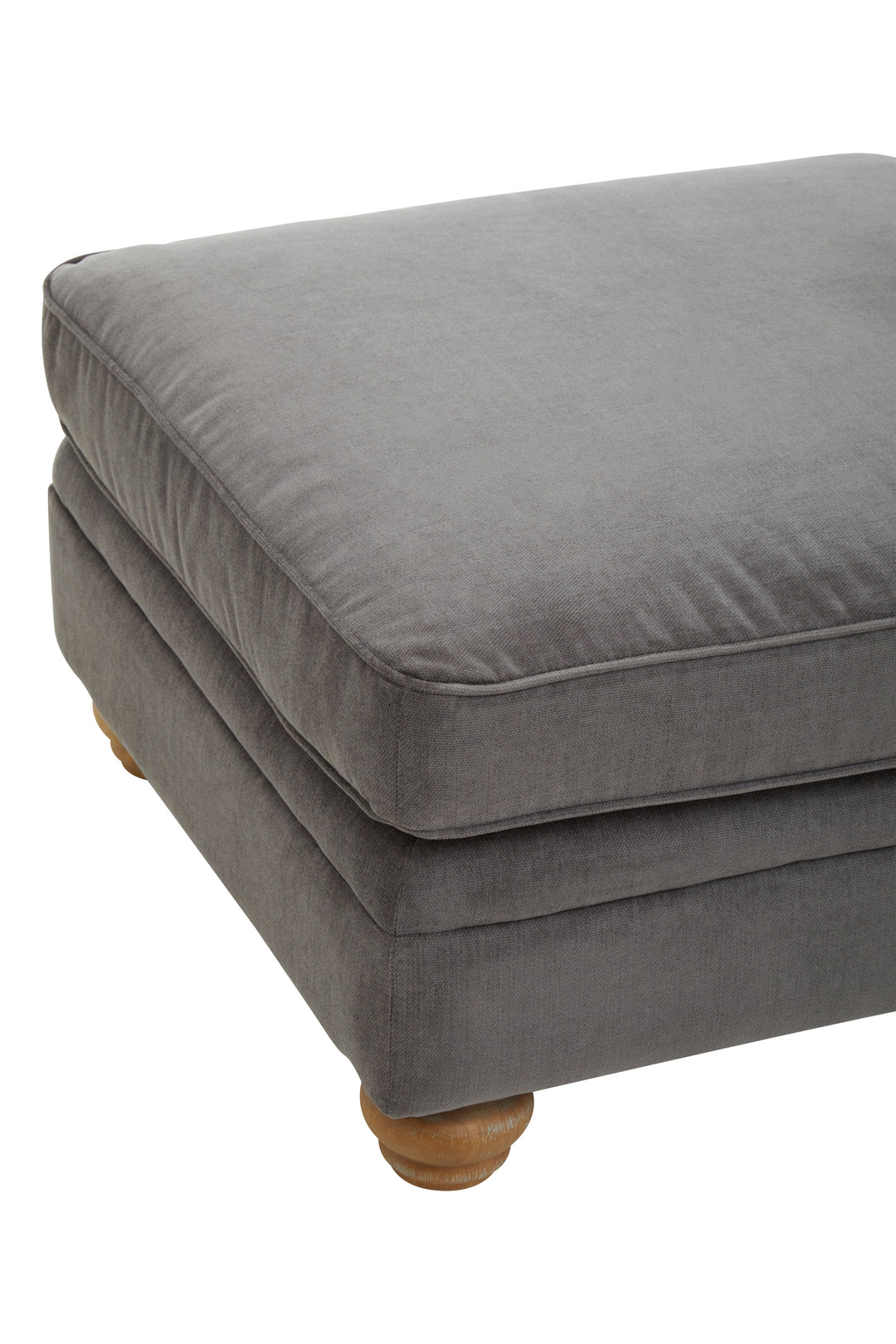 Spencer Grey Upholstered Fabric Footstool