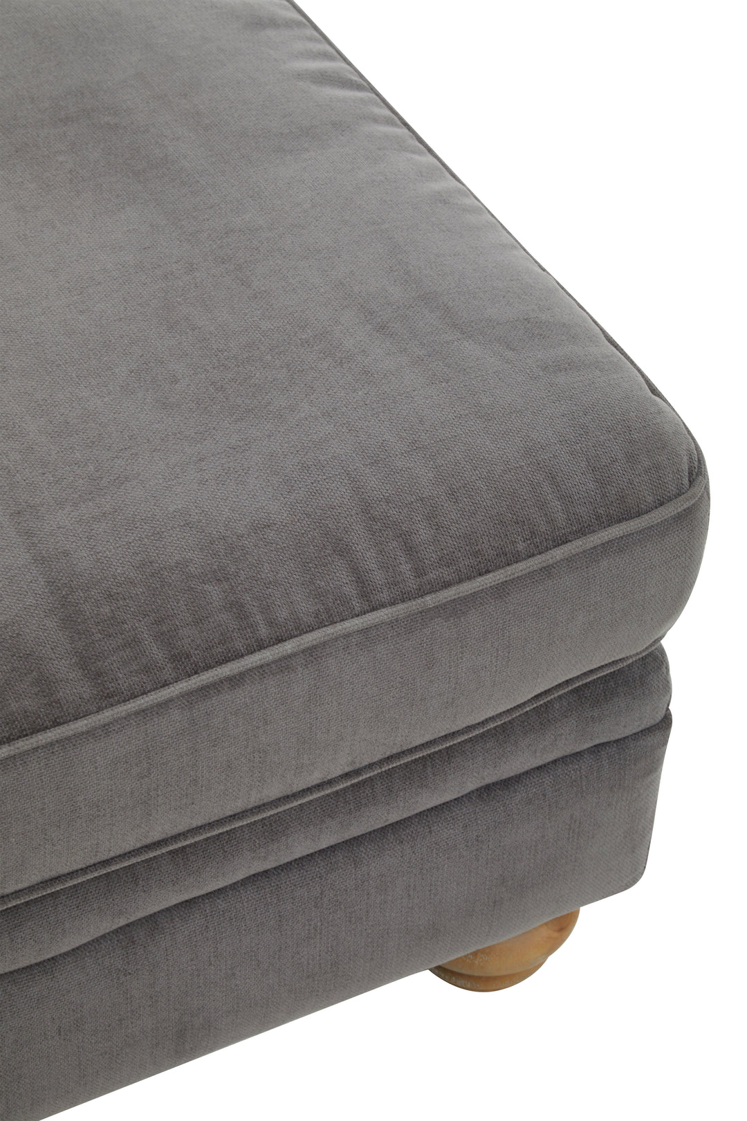 Spencer Grey Upholstered Fabric Footstool