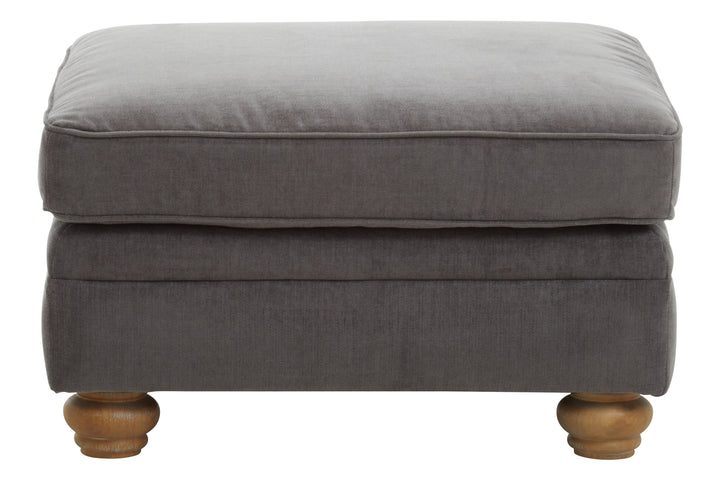 Spencer Grey Upholstered Fabric Footstool