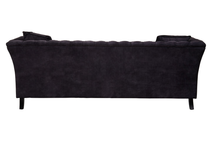 Sabrina Three-Seater Grey Velvet Sofa
