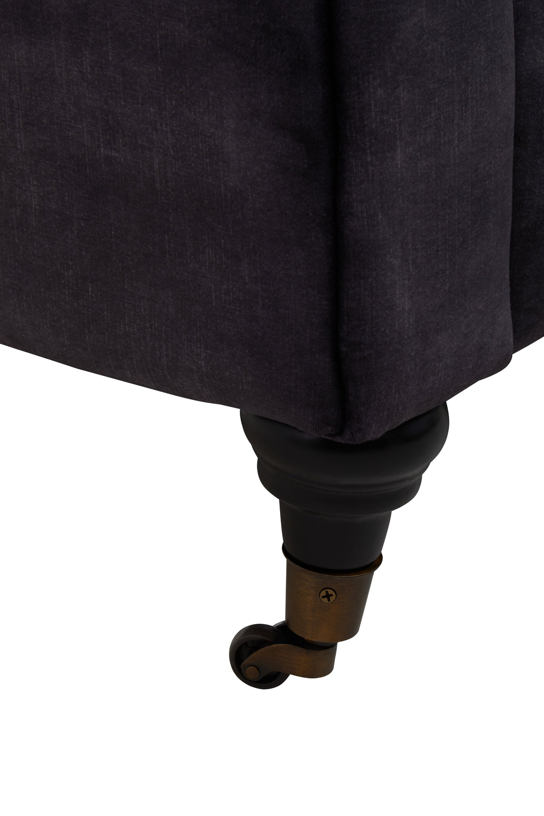 Sabrina Three-Seater Grey Velvet Sofa