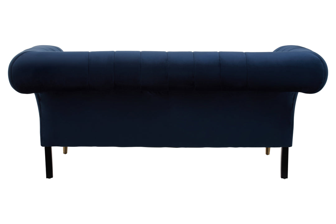 Siena Two-Seater Midnight Blue Velvet Sofa