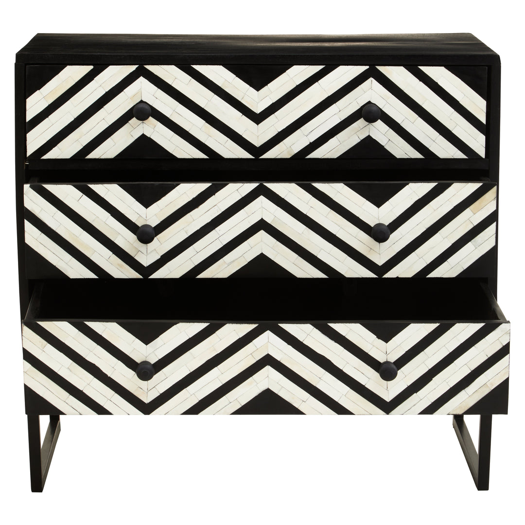 Fusion Bone Inlay 3-Drawer Chest