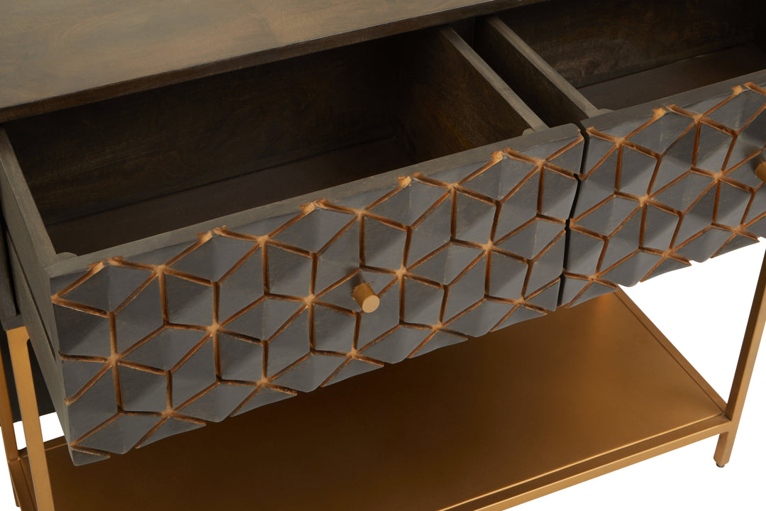 Patna Console Table in Grey Mango Wood