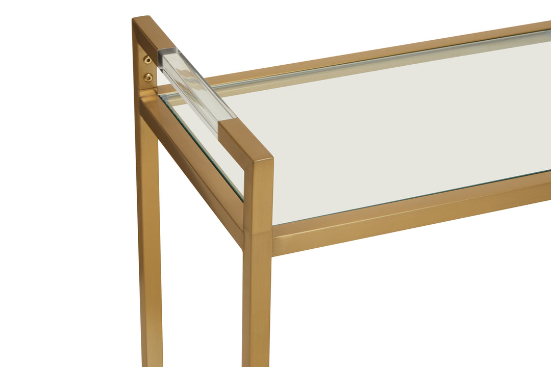 Vogue Matte Gold Console Table