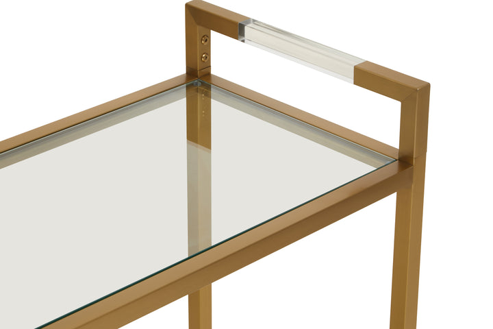 Vogue Matte Gold Console Table