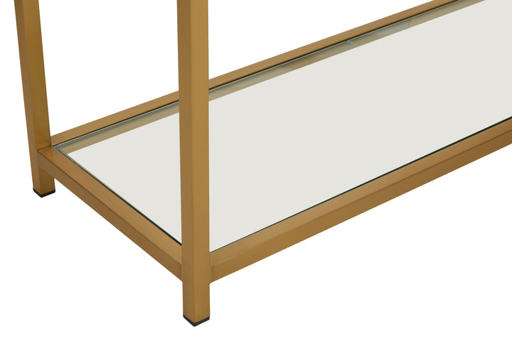 Vogue Matte Gold Console Table