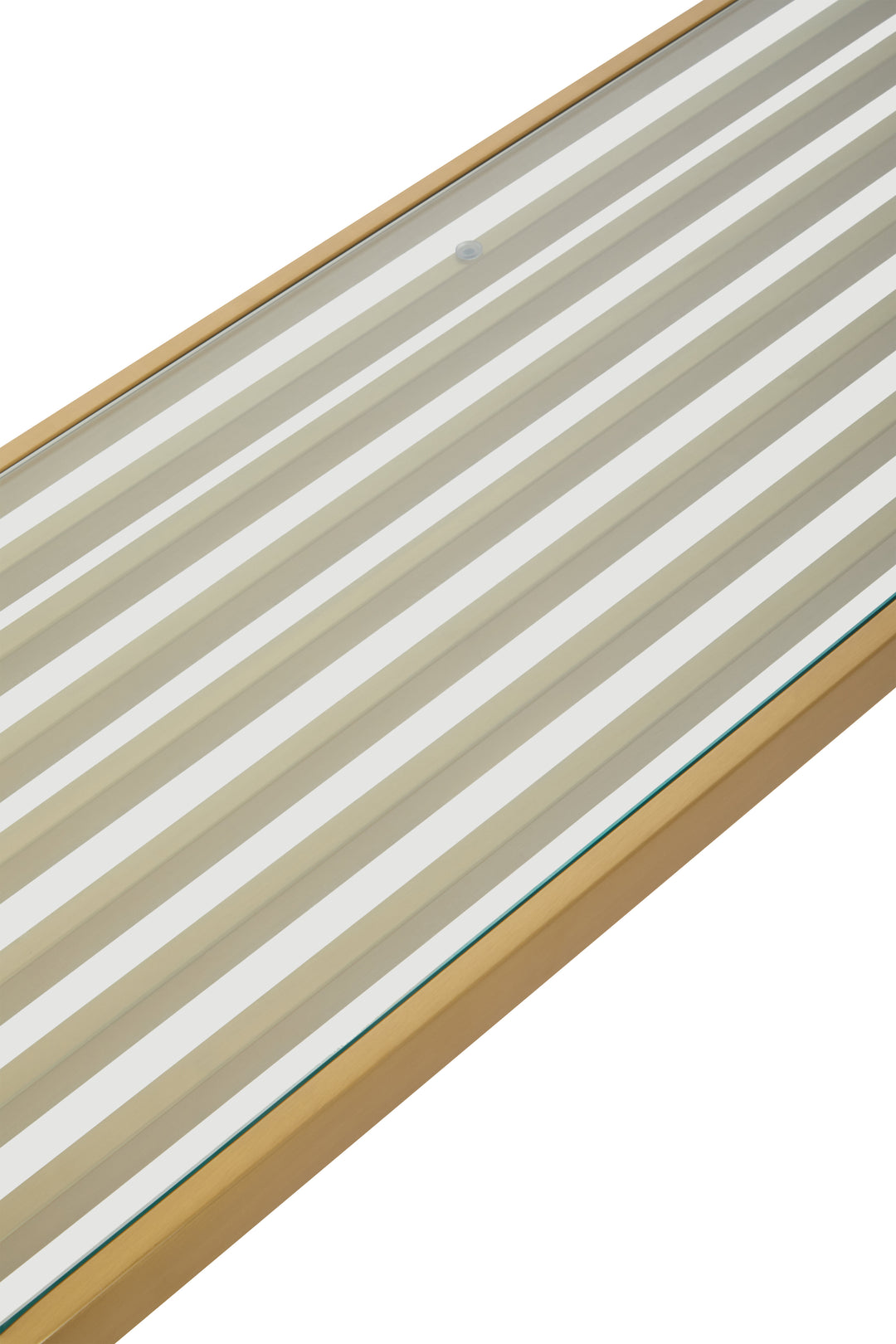 Vogue Matte Gold Slatted Console Table