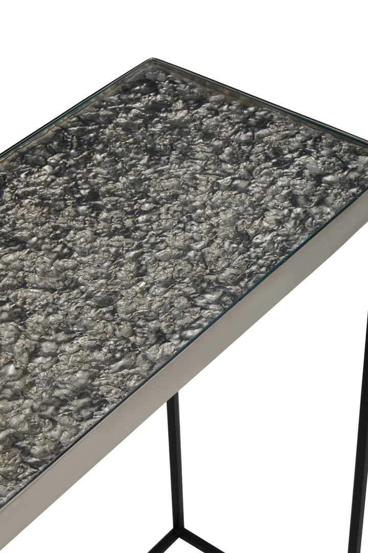 Akola Console Table in Silver Finish