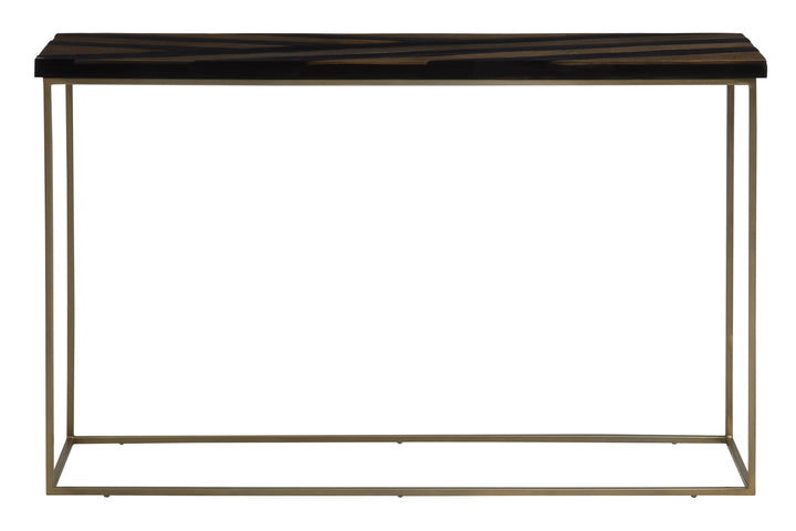 Aris Console Table in Black and Gold Finish