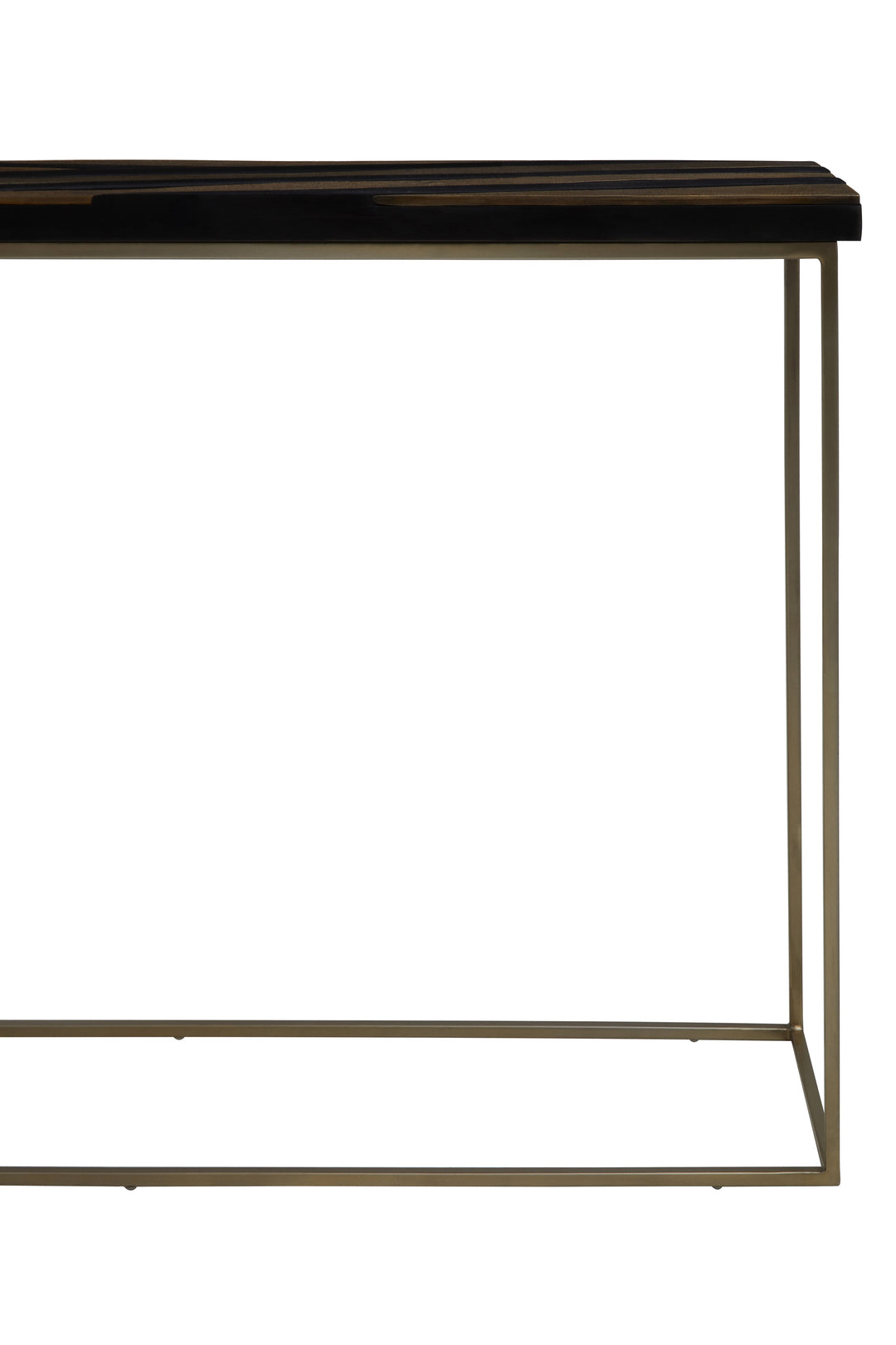 Aris Console Table in Black and Gold Finish
