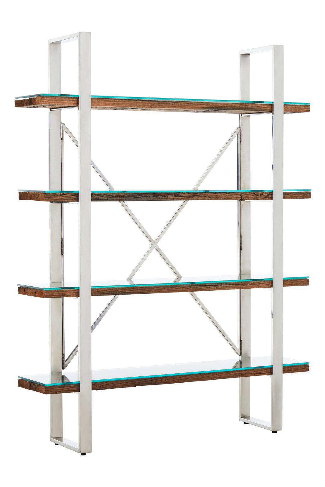 Kerala Natural Wood 4-Tier Shelf Unit