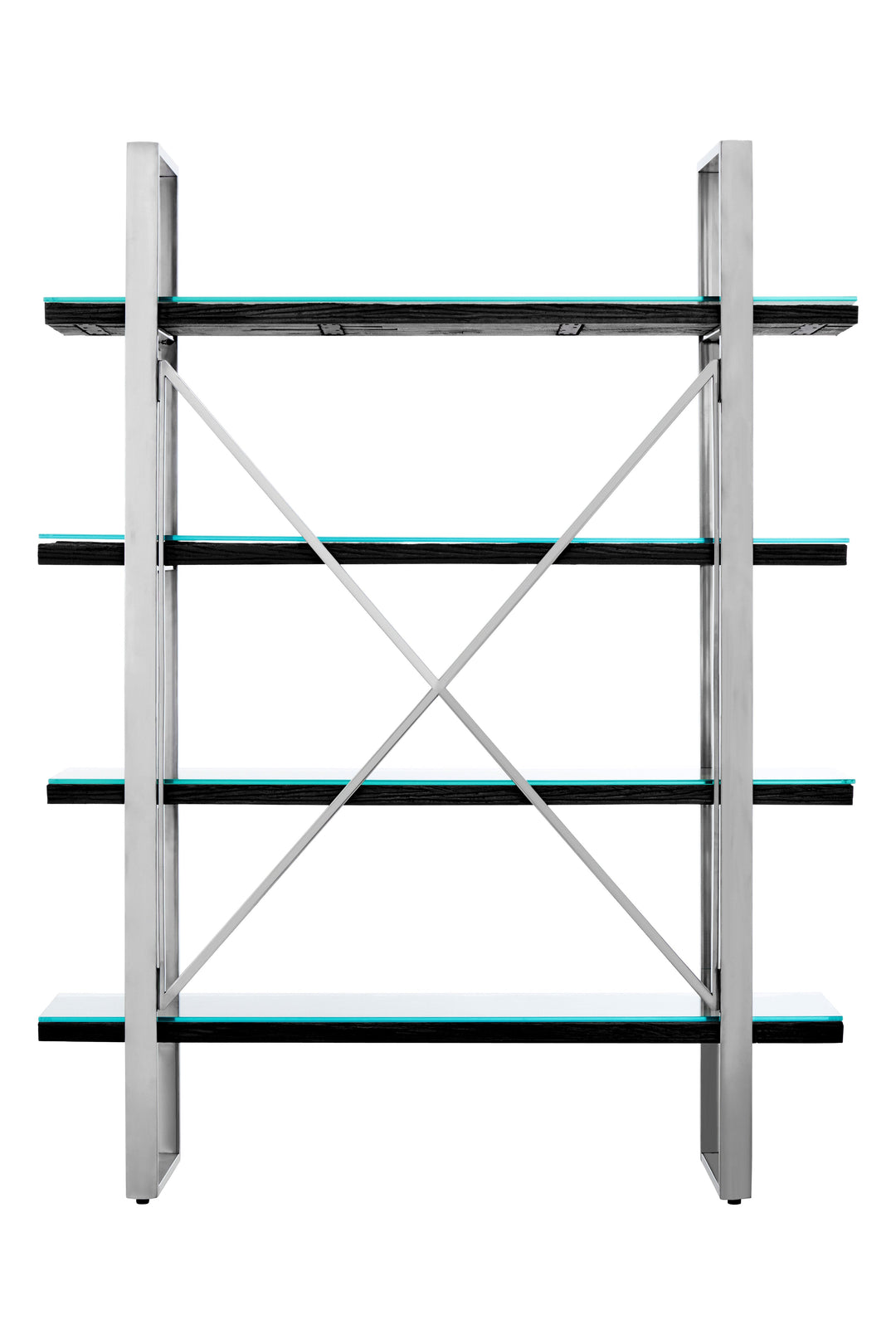 Kerala Black Wood 4-Tier Shelf Unit