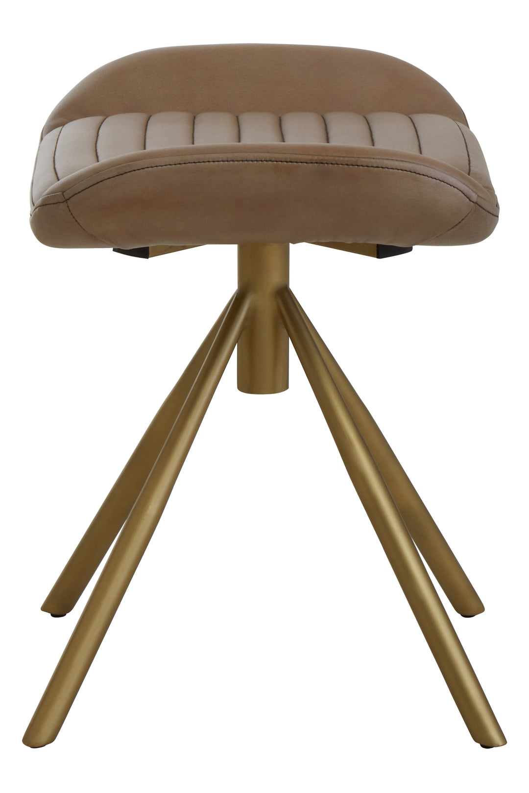 Buffalo Grey Leather Footstool