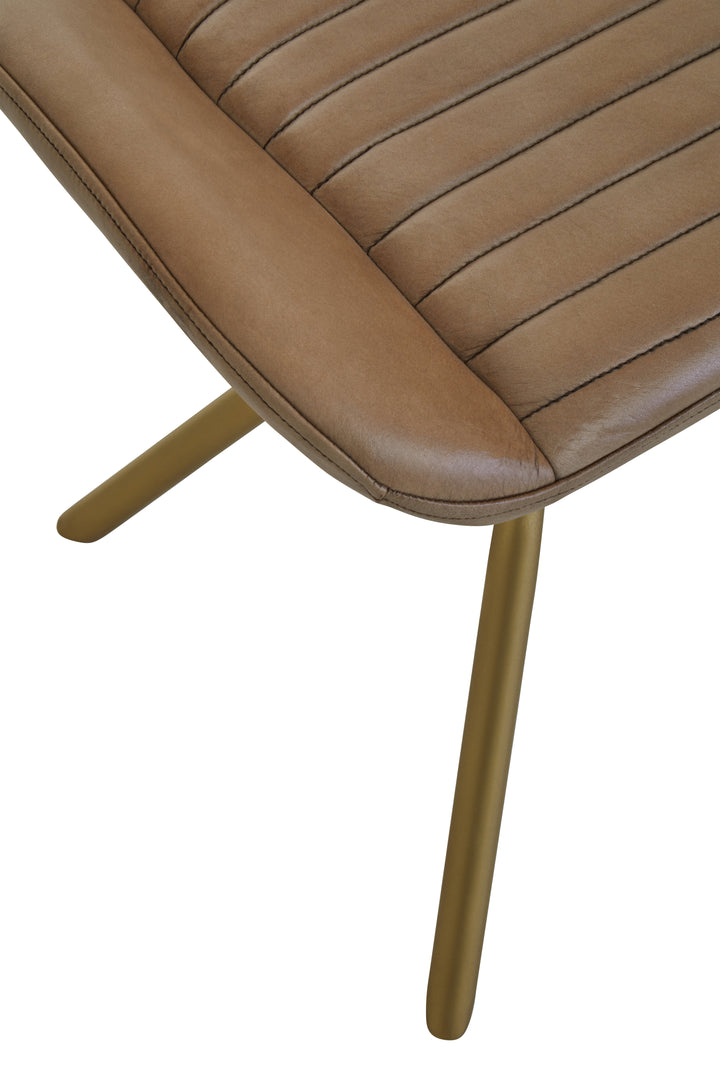 Buffalo Grey Leather Footstool