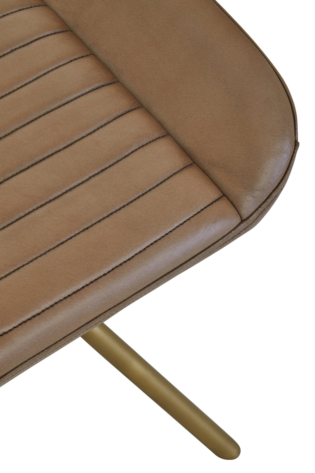 Buffalo Grey Leather Footstool