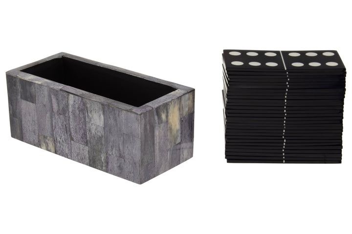 Churchill Grey Bone Dominoes Collector’s Set