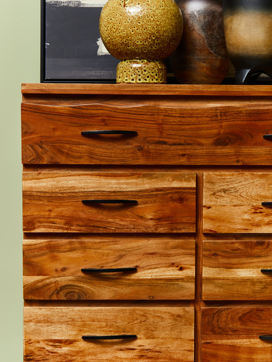 Nashik 9-Drawer Acacia Chest
