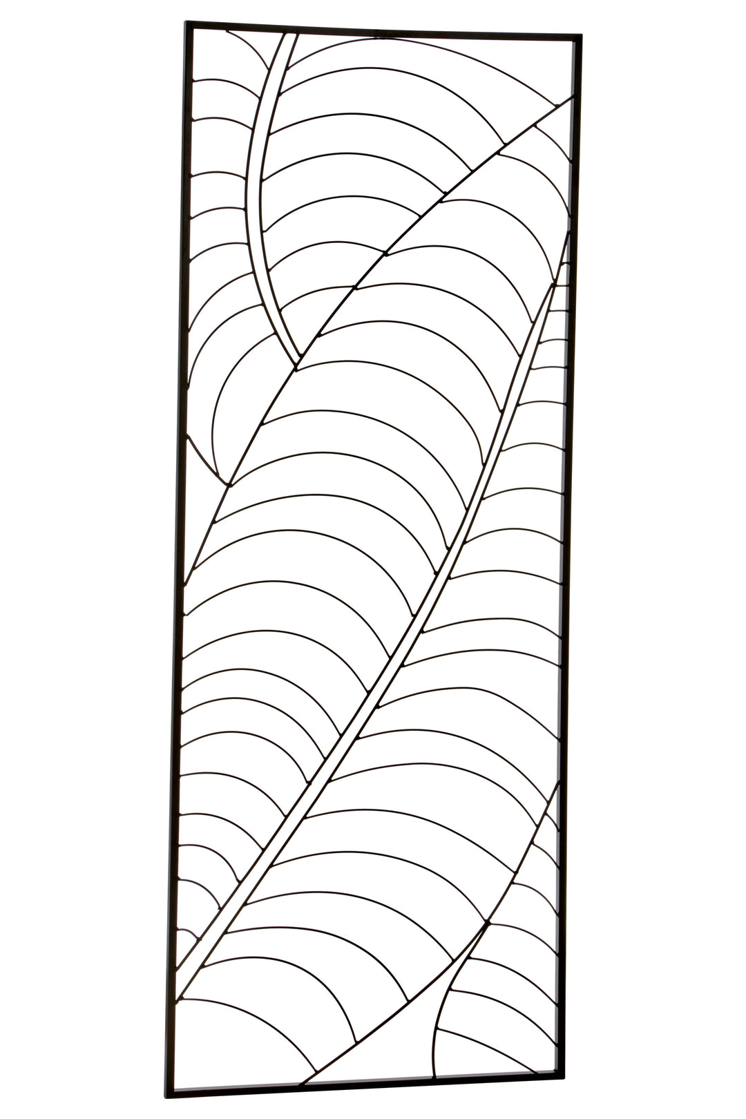 Trento Wall Art with Small Black Leaf Design