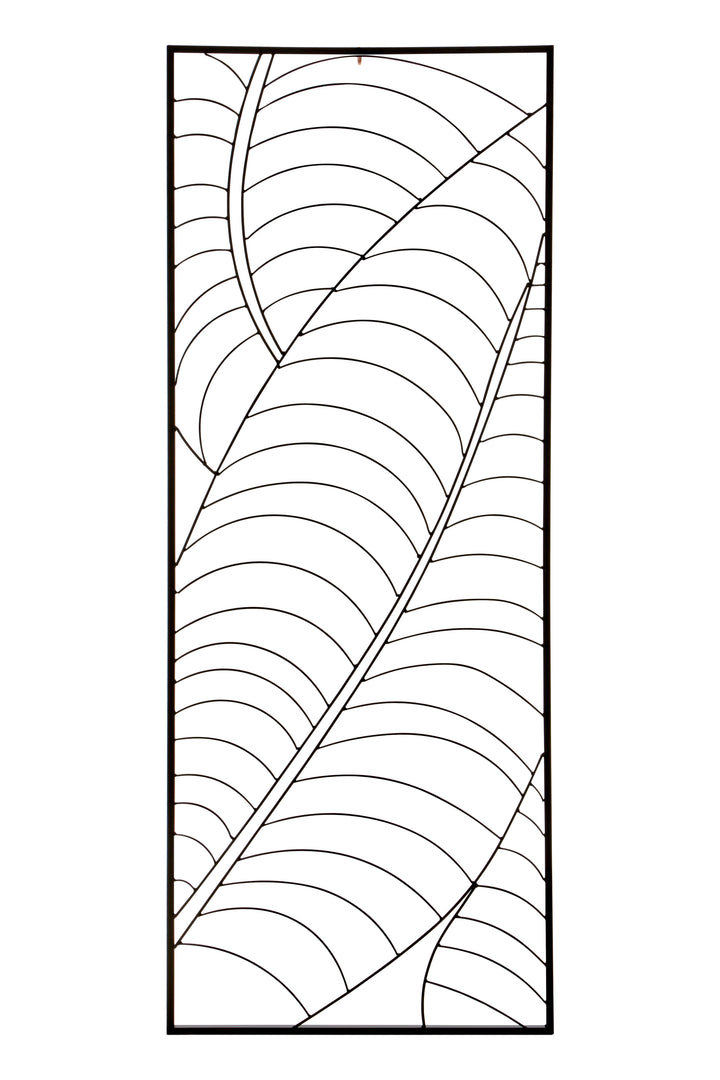 Trento Wall Art with Small Black Leaf Design