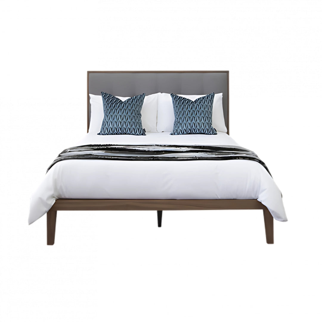 Calla Bed – Elegant Wooden Bed Frame in Walnut or Grey Finish