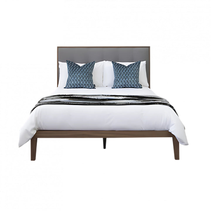 Calla Bed – Elegant Wooden Bed Frame in Walnut or Grey Finish