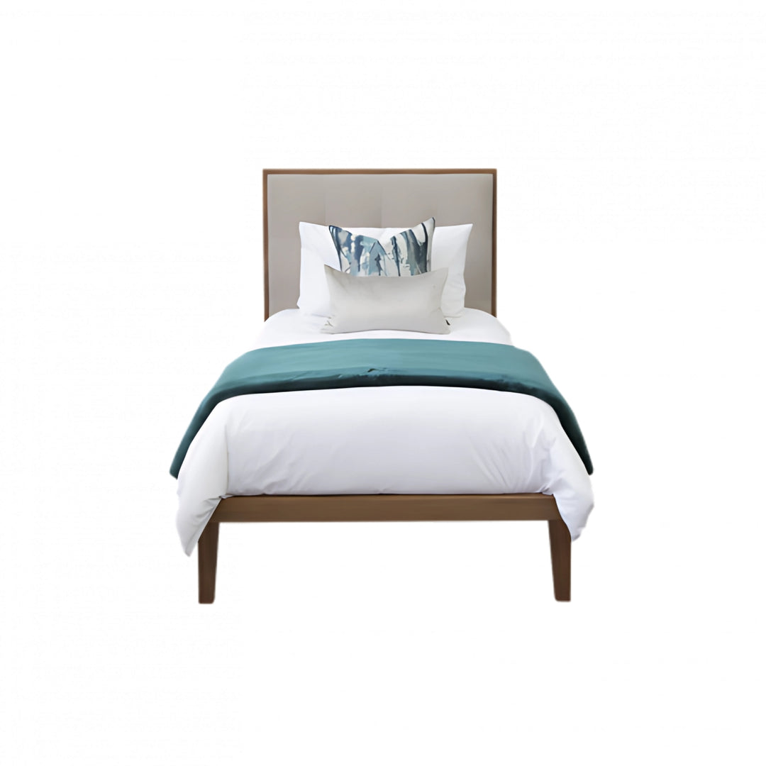 Calla Bed – Elegant Wooden Bed Frame in Walnut or Natural Finish