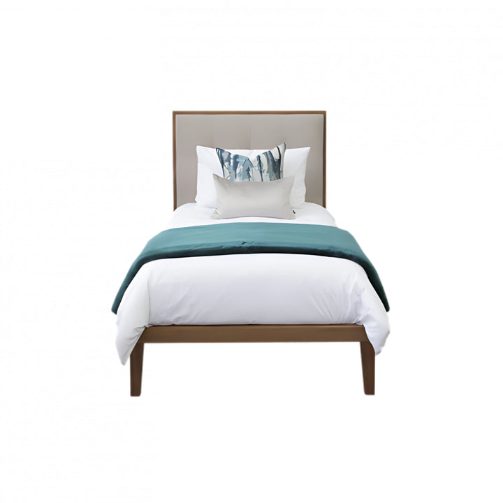Calla Bed – Elegant Wooden Bed Frame in Walnut or Natural Finish