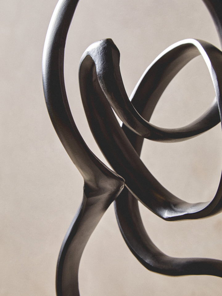 Mirano Black Aluminium Knot Design Sculpture