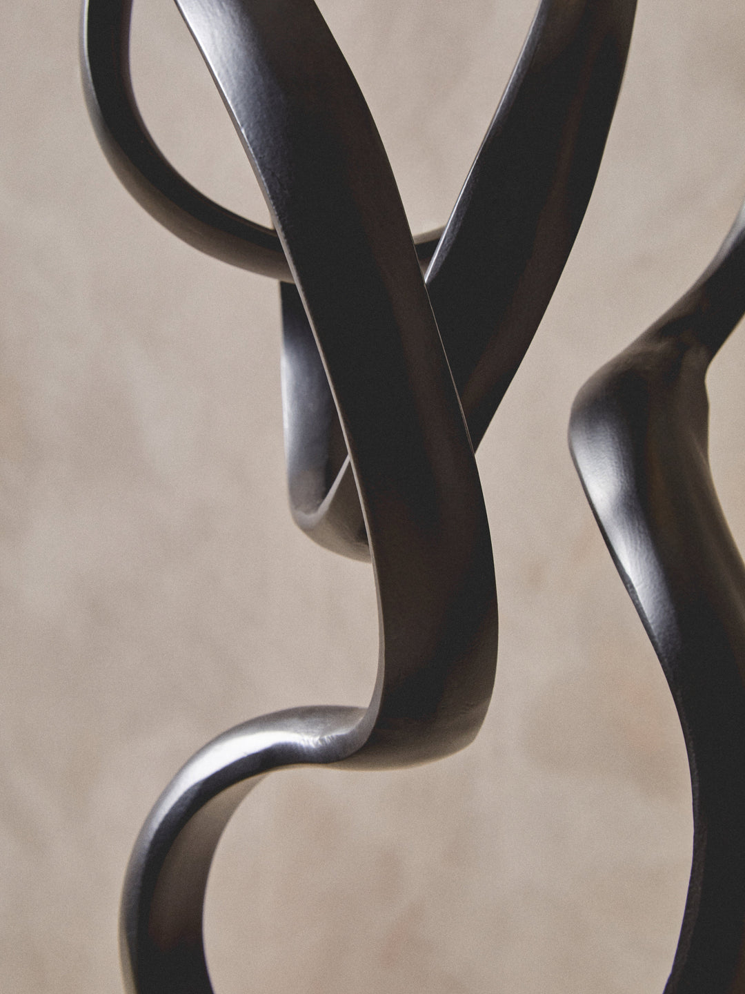 Mirano Black Aluminium Knot Design Sculpture